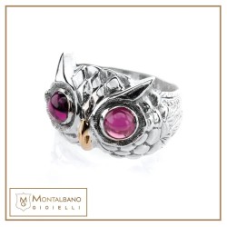 Anello civetta basic rosso| Gioielli De Nobili